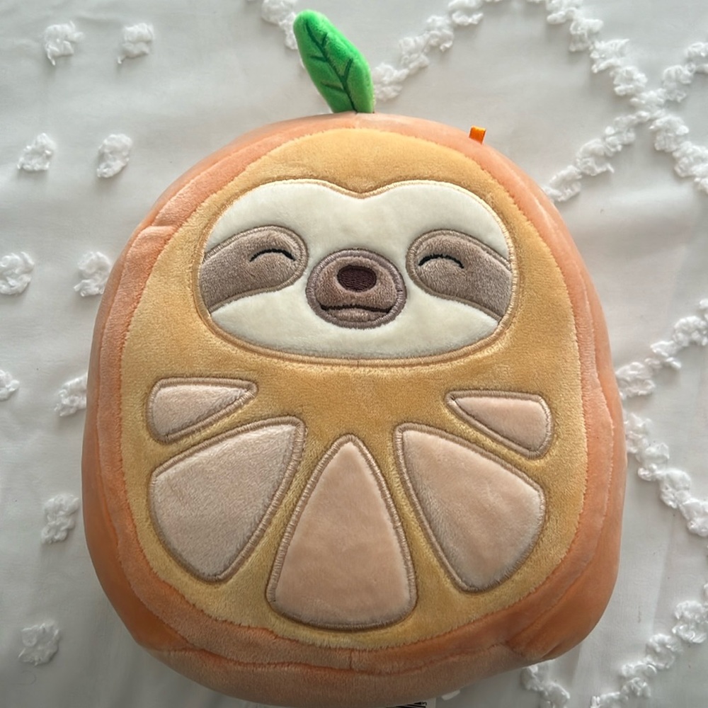 Sloth in Orange Costume Squishmallow